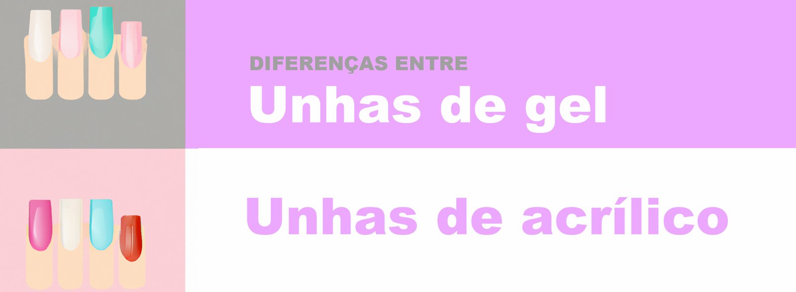 diferenca entre unha de gel e unha acrilico